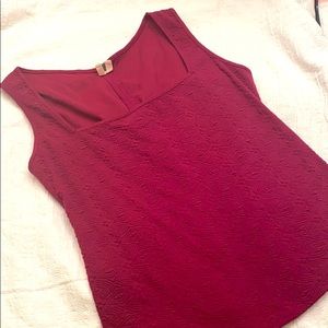 Free People Textured square neck tank